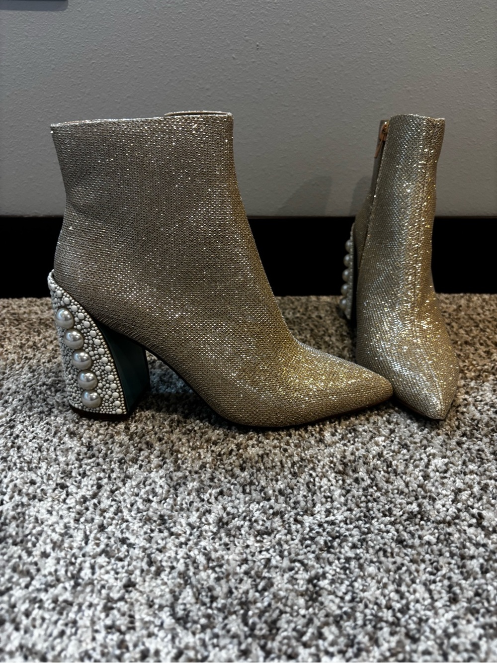 Betsey Johnson Kasey glitz ankle boots